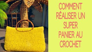 SIMPLE A FAIRE  PANIER AU CROCHET EN TRAPILHO  PAS A PAS 💛 [upl. by Nytram]