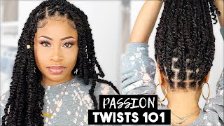 EASY amp NEAT PASSION TWISTS rubber band method [upl. by Brigit]