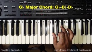 How to Play the G Flat Major Chord on Piano and Keyboard  Gb [upl. by Aseek]