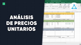 Análisis Precios Unitarios 2020 [upl. by Alikam]