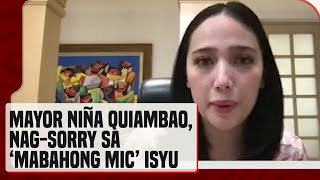 Mayor Niña JoseQuiambao nagsorry matapos ang viral video tungkol sa mabahong mikropono [upl. by Padegs644]