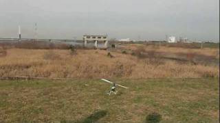 Hirobo EMBLA 450E RC heli scale flight 1 [upl. by Saphra]