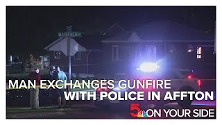 Man critically injured after exchanging gunfire with police in Affton [upl. by Darill]