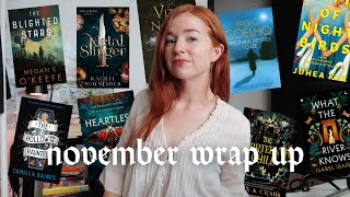 all the books i read and dnfed in november 🦋 booktok rant metal slinger blighted stars [upl. by Romilly]