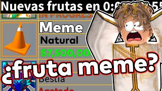 PROBE la FRUTA MEME de BLOX FRUITS Meme sea [upl. by Ayekan]