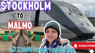 SJ X2000 High Speed Train Review From Stockholm central to Mälmo central odialvlog trainjourney [upl. by Suiraj]