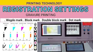 Gravure Printing Registration setting  wegde mark Block Mark Double block mark Dot mork [upl. by Pears]