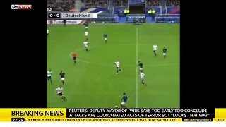 Paris Attack  Explosion Audible From Stade De France [upl. by Gaivn]