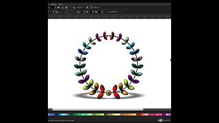 How to draw Leaf Logo Design in Coreldraw shorts [upl. by Sawyere184]