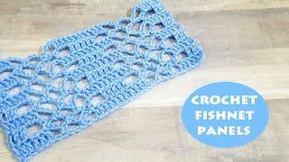 Crochet Fishnet Panels  Crochet With Samra [upl. by Flossi]