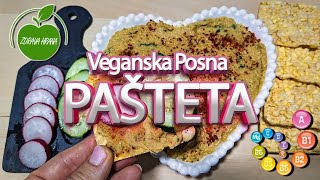 DOMAĆA VEGANSKA PAŠTETA posno na vodi bez soje i glutena [upl. by Tiersten549]