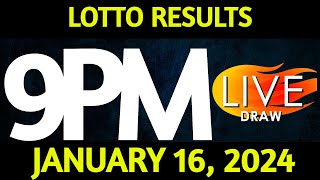 Lotto Result Today 900 pm draw Jnuary 16 2024 Tuesday PCSO LIVE [upl. by Celia180]