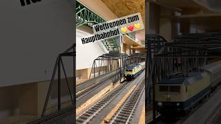 Wettrennen zum Hauptbahnhof 💛❤️💛 märklin h0 187 moba modellbahn modeltrain railroad [upl. by Llener821]