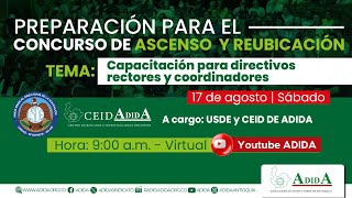 PREPARACIÓN PARA EL CONCURSO DE ASCENSO Y REUBICACIÓN  CAPACITACIÓN 2 [upl. by Adiahs]