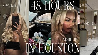 I SPENT 48 HOURS IN HOUSTON night life wig installs grwm roadtrip etc  JaNiah DaireL [upl. by Sihun]