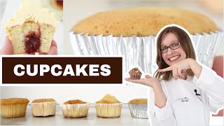 🧁 CUPCAKES INRATABLES Vanille et Chocolat MOELLEUX 🧁 Recette FACILE Décoration Fourrage  ASTUCES [upl. by Adai]