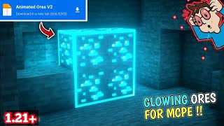 Glowing ores texture pack for mcpe 121🤯 [upl. by Accemahs]