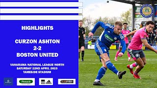 Curzon Ashton 22 Boston United  Highlights  Vanarama National League North [upl. by Rehpotsirk]