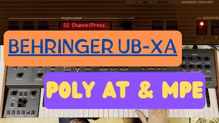 Behringer UBXa  Polyphonic Aftertouch and MPE explained [upl. by Zitvaa]