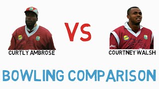 Curtly Ambrose VS Courtney Walsh Bowling Comparison 2021 ODI and Test [upl. by Reinold]