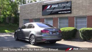 AWE Tuning MK6 Jetta GLI Track Edition Exhaust Stock Downpipe [upl. by Arbua]