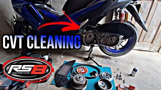 AEROX V2 CVT CLEANING GUIDE FOR BEGINNERS  RS8  JVT [upl. by Fulvia]