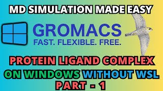 How to do Gromacs Protein Ligand MD Simulation in Windows Part 1 [upl. by Ainevul]