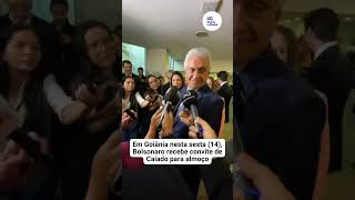 Em Goiânia nesta sexta 14 Bolsonaro recebe convite de Caiado para almoço [upl. by Ased284]