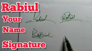 Robiul Name Signature রবিউল নামের সিগনেচার [upl. by Dominick770]