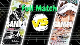 OP04   POV  Rob Lucci vs Trafalgar Law Full Match One Piece TCG [upl. by Nadnal776]