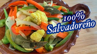 COMO HACER EL ESCABECHE SALVADOREÑO  receta típica [upl. by Dlarej58]