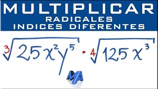 Multiplicación de radicales de diferente indice  Ejemplo 1 [upl. by Winchell]