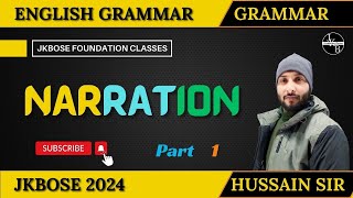 Jkbose Class 10th English grammar Narration passage  Hussain sir Lec 1 [upl. by Carrie]