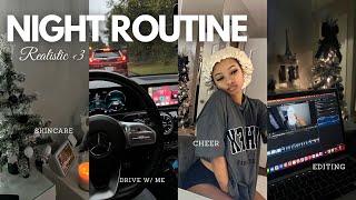 REALISTIC After School WINTER Night Routine  Drive With Me Cheer Practice Tumbling Editing etc [upl. by Ellenar]