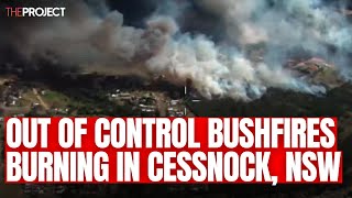 Out Of Control Bushfire Burning In Cessnock NSW [upl. by Lenette]