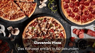 Existenzgründung mit PizzaLieferservice Das Franchisesystem Giovanni’s Pizza in 60 Sek [upl. by Llenahc]