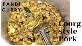 coorg style pork curry Recipe  pandi curry [upl. by Nalac]