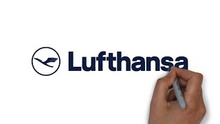 HOW TO DRAW LUFTHANSA LOGO [upl. by Adamo]