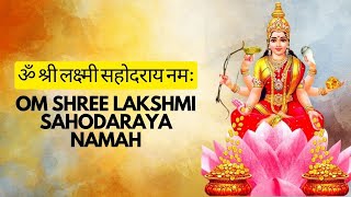 ॐ श्री लक्ष्मी सहोदराय नमः Om Shree Lakshmi Sahodaraya Namah Mantra for wealth ampsuccess 51 Times [upl. by Pietrek410]