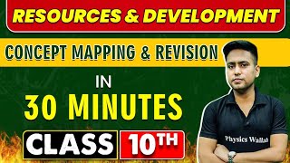 RESOURCES AND DEVELOPMENT in 30 Minutes  Mind Map Series for Class 10th [upl. by Rento435]