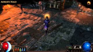 Path of Exile  Aureate Halo Helmet Effect [upl. by Jerrilee]