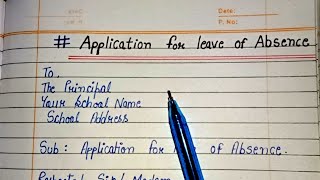 Application for Leave Of Absence  Application for Absence in English [upl. by Assela819]