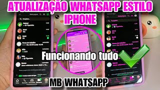 SAIU🔥NOVO WHATSAPP ESTILO IPHONE ATUALIZADO 2024 MB iOS WhatsApp FOUAD iOS [upl. by Enilhtak]