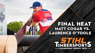 Final Heat  Kungsbacka SWE 2019  STIHL TIMBERSPORTS® Champions Trophy [upl. by Aerdno]