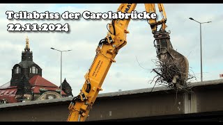 Aktuelles zur Carolabrücke Dresden  Teilabriss Teil 12 22112024 [upl. by Amabil905]