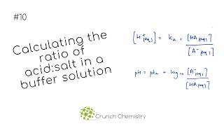 Calculating the acidsalt ratio in a buffer [upl. by Nevi614]