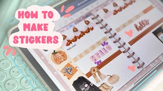 How to make digital planner Stickers in Procreate Mimimellieco [upl. by Saba609]