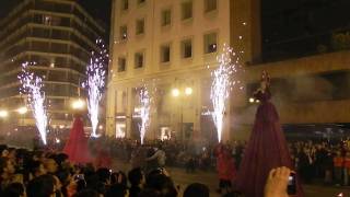 Cavalcada del Foc Cabalgata del fuego Valencia Fallas 2011 [upl. by Ellives318]