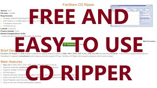 How To Easily RIP CDs With FairStars CD Ripper [upl. by Vergil]