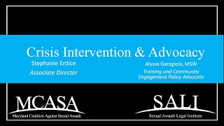 2524  SAVAT Crisis Intervention amp Advocacy [upl. by Mariellen181]